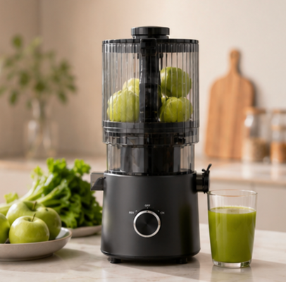 Fresh Smart HJ303 Extra-Wide Slow Masticating Juicer для любителей свежего сока с 155мм шлангом, 2400мл хоппером, 200Вт холодным прессом и самоочисткой