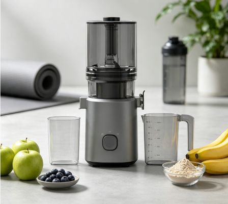 Fresh Smart HJ303 Extra-Wide Slow Masticating Juicer - соковыжиматель, который обрабатывает целый ананас (и всю вашу семью) с 155мм катушкой, 2400мл хоппером, 200Вт холодным прессом и самоочисткой