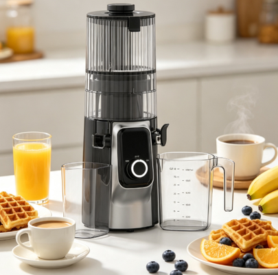 Медленная соковыжималка Fresh Smart HJ102C – Соковыжималка, которая делает свежесть привычкой, с 3 регулируемыми скоростями, широким желобом 135 мм, холодным отжимом 200 Вт и самоочисткой
