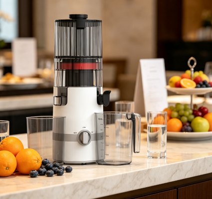 Соковыжималка для медленного отжима Fresh Smart HJ102B – Настоящее питание просто с желобом 135 мм, холодным отжимом 200 Вт, самоочисткой и блокировкой безопасности для всех семей