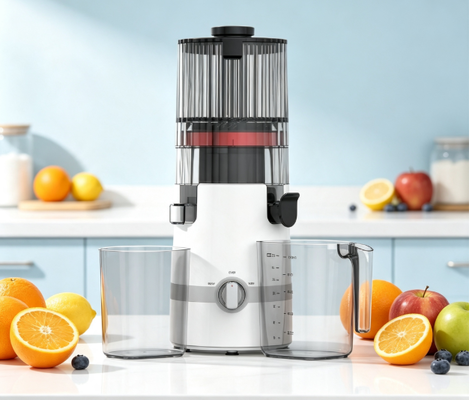 Низкоскоростная соковыжималка HJ102B Fresh Smart – Чистый сок, чистая радость, чистая безопасность с желобом 135 мм, холодным отжимом 200 Вт, самоочисткой и Smart Lock для семей