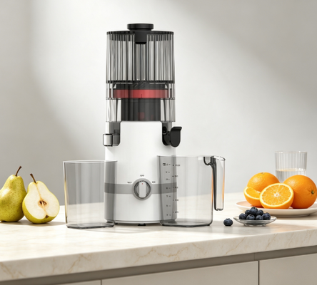 Соковыжималка для медленного отжима Fresh Smart HJ102B – Простая, безопасная, вкусная семейная соковыжималка с загрузочным желобом 135 мм, холодным отжимом 200 Вт, самоочисткой и Smart Lock