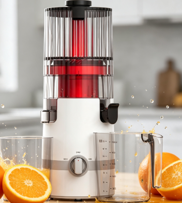 Fresh Smart HJ102B Slow Masticating Juicer - простой, безопасный способ свежего сока с 135 мм шлангом, 200 Вт холодным прессом, самоочищающимся и умным замком для всех возрастов
