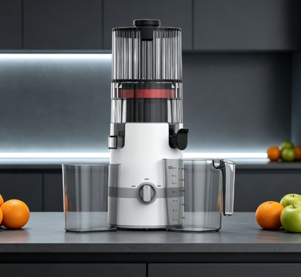Шнековая соковыжималка Fresh Smart HJ102B – Комплексное решение для всей семьи с системой безопасности Pro-Lock, загрузочным желобом 135 мм, мощностью 200 Вт, холодным отжимом и самоочисткой для всех возрастов