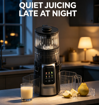 Соковыжималка Fresh Smart HJ102D с медленным отжимом в нескольких режимах — желоб 135 мм, двигатель 200 Вт, функция 6-в-1