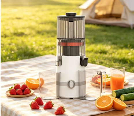 Соковыжималка Fresh Smart HJ102B без BPA с медленным отжимом — мощность 200 Вт, загрузочное отверстие 135 мм для целых яблок